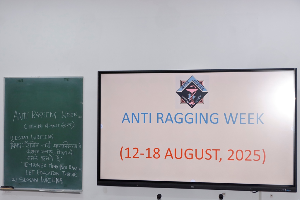 Essay Writing and Slogan Writing competition under the observance of Anti-ragging Week from 12 to 18 August, 2025 