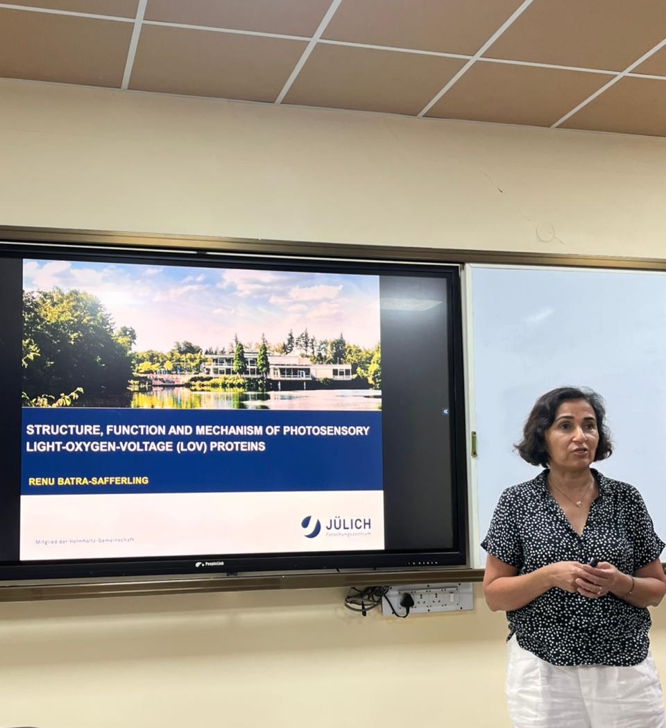 Scientific Lecture by Prof. Dr. Renu Batra-Safferling, Institute of Biological Information Processing [IBI-7], Forschungszentrum, Juelich, Germany (September 10, 2025)