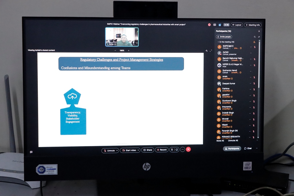 SMPIC Webinar on "Overcoming Regulatory Challenges in Pharmaceutical Industries With Smart Project Management" (April 30, 2025)