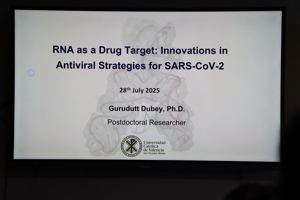 Guest Lecture entitled "RNA as a Drug Target: Innovations in Antiviral Strategies for SARS-CoV-2” was delivered by Dr. Gurudutt Dubey (July 28, 2025)